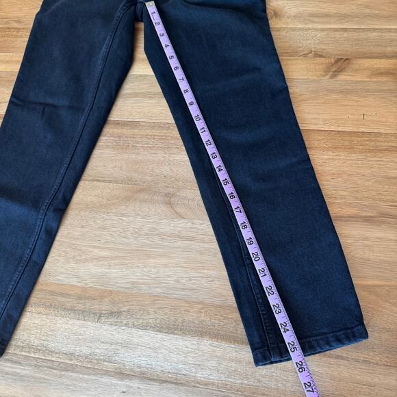 Everlane The Original Cheeky Jean Straight Leg High Rise Crop Sz 26 Black Denim - Picture 14 of 15